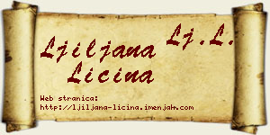 Ljiljana Ličina vizit kartica